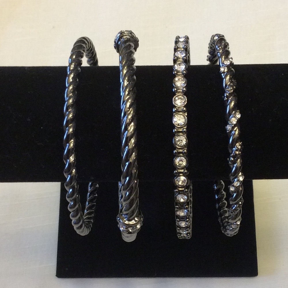 Stackable Black Metal Bangles by Premier Design